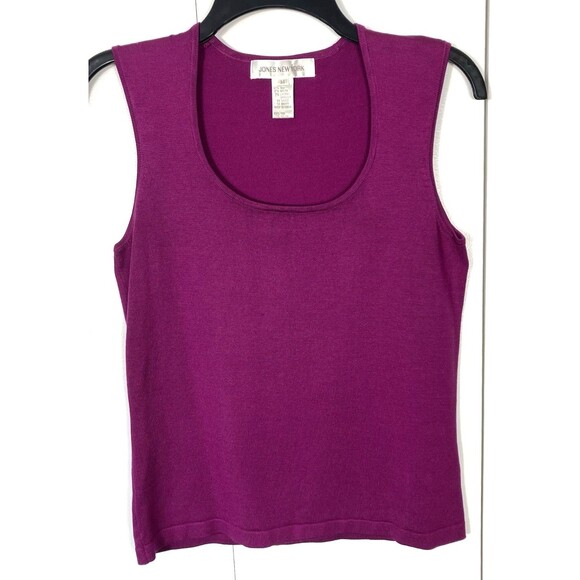 Jones New York Sweaters - Jones New York Womens Silk Blend Tank Sweater Fushia Size M
